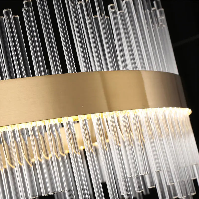 Astraeon Crystal Chandelier with Clear Glass Shade for Warm Enduring Glow