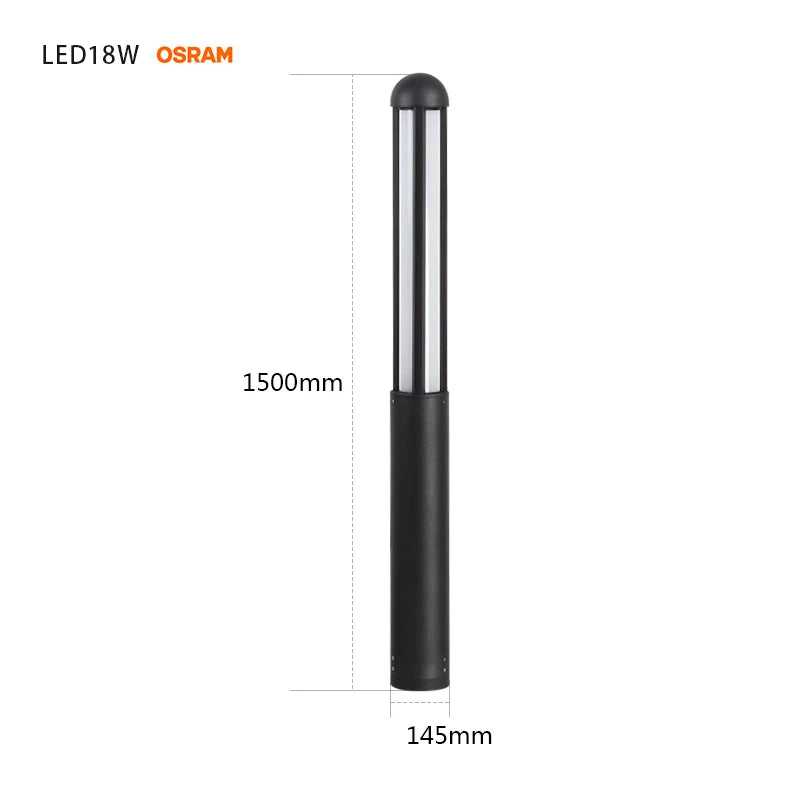 Elara Outdoor LED Lamp Waterproof Aluminum Light With Acrylic Shade