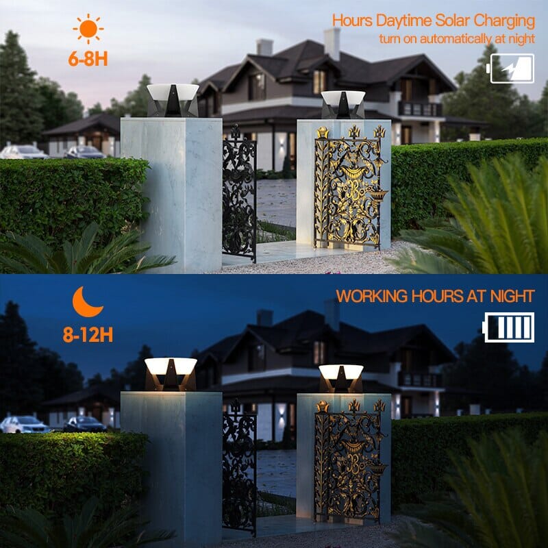 Silvyr Outdoor Solar Porch Light Nordic Inspired Wall Lamp