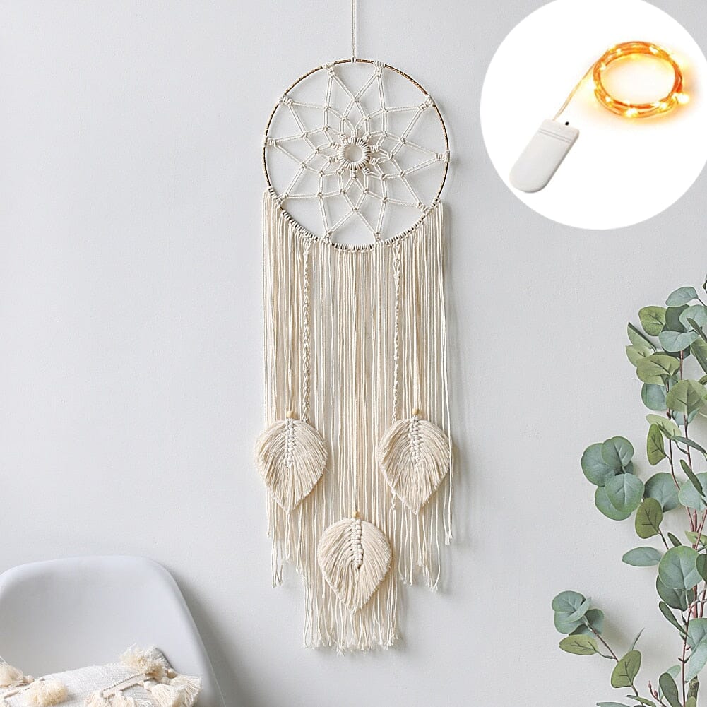 Lunara Boho Macrame Dream Catcher With Soft LED Lights