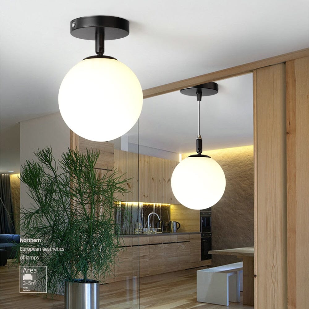 Aurelia Orb Ceiling Light With Warm Glow And Easy Install