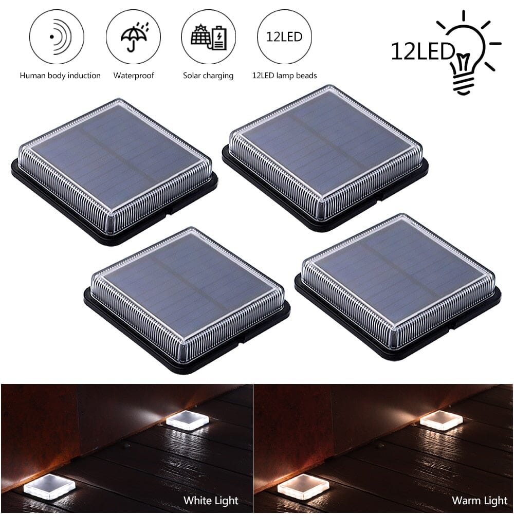 Square Solar LED Floor Lights for Outdoor Living Areas