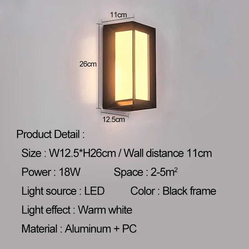 Aurea Lantern Outdoor Wall Light for Garden and Entry