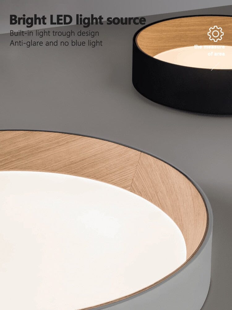 NovaLume Woodgrain Ambient Flush Mount Ceiling Lights