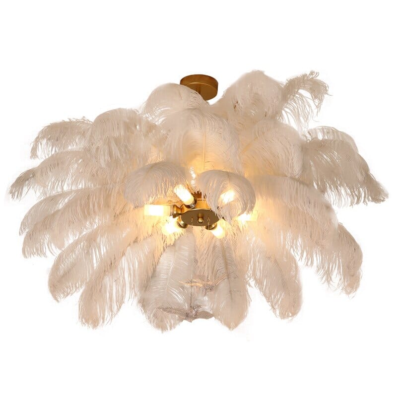 Aurelia Feather Chandelier Contemporary LED With Adjustable Length