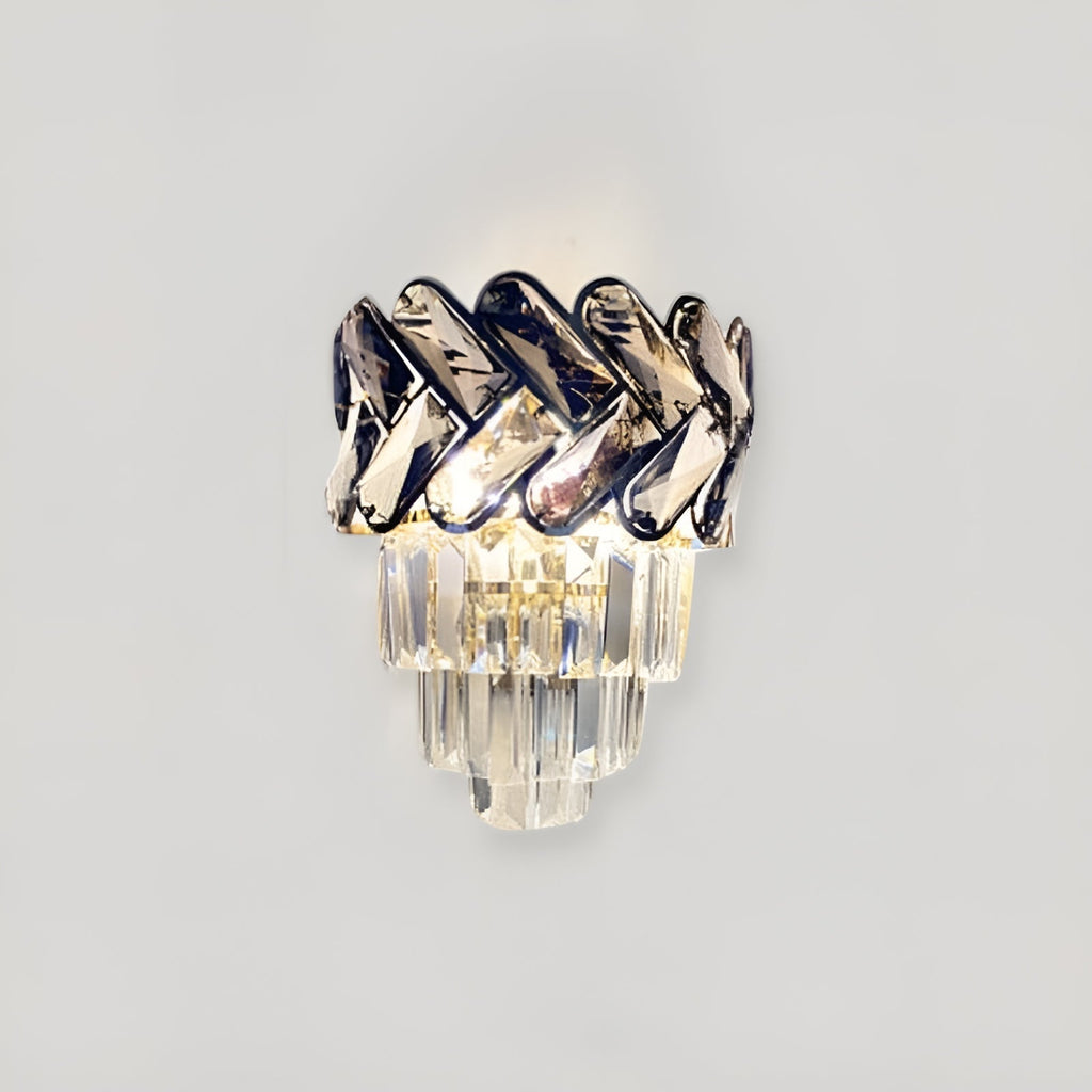 Lyraen Crystal LED Wall Sconce With Modern Silhouette