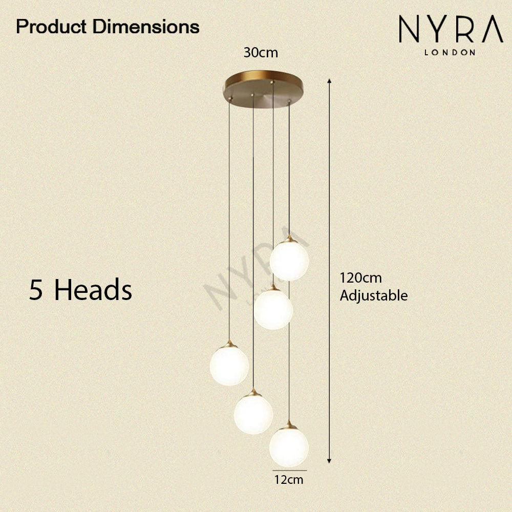 Aurelle Orbit 地球仪吊灯，银色顶盖饰面