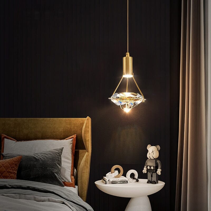 Aurelle Copper Crystal Pendant Light for Modern Homes