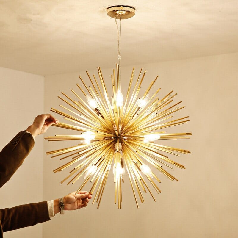 VeroLux Postmodern Firework Chandelier With Dynamic Light Play For Living Rooms