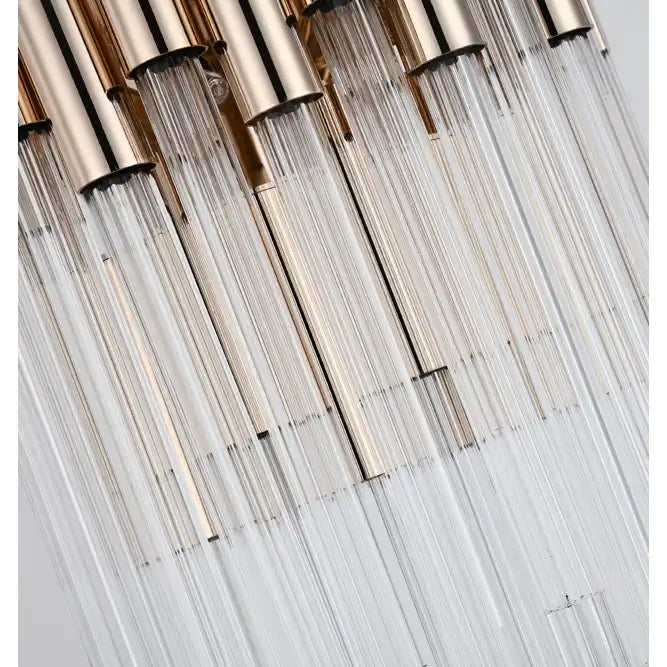 Aurelia Crystal Wall Lamp Adjustable Golden Round Glass With Plum Blossom Tubes