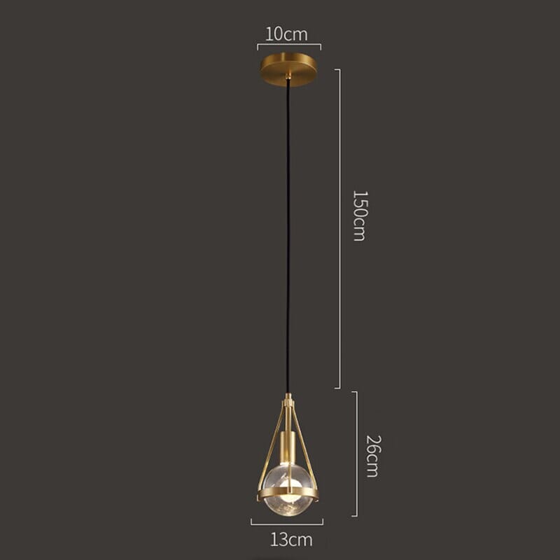 Elara Nordic Gold Pendant Lights With Dandelion Center Glow
