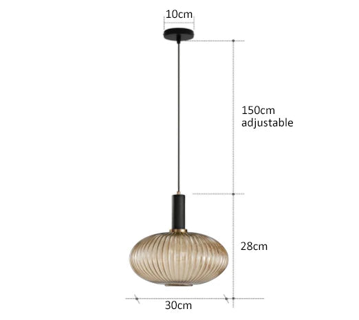 Colorful Retro Glass Pendant Light – Creative LED Hanging Light for Living Room and Bedroom