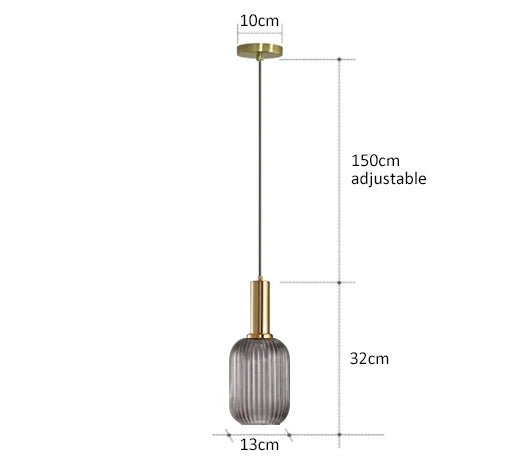 Colorful Retro Glass Pendant Light – Creative LED Hanging Light for Living Room and Bedroom