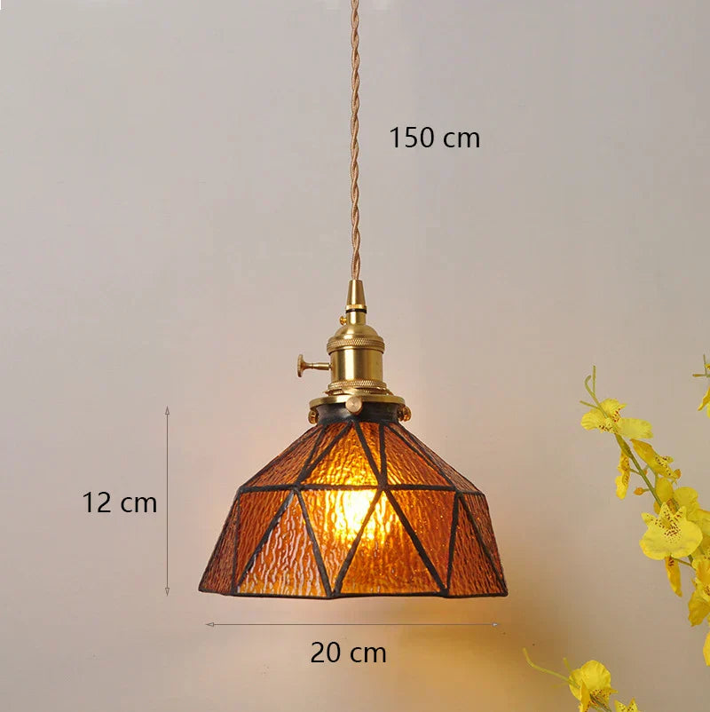 Lyra Vintage Loft Inspired Dome Pendant Lights With Glass And Copper Finish
