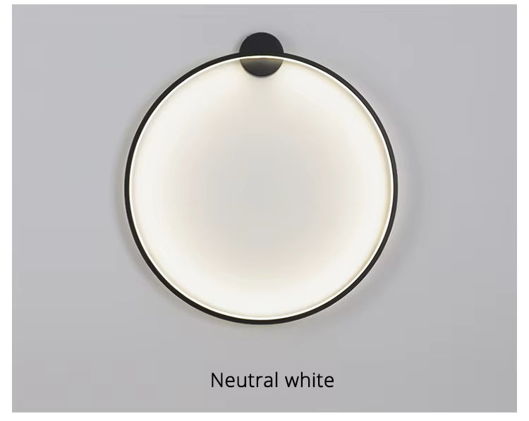 Moderne minimalistisk rund vegglampe