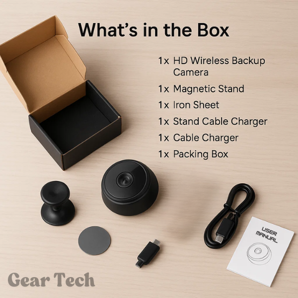 RV、トラック、トレーラー用HDワイヤレスバックアップカメラ - ナイトビジョン、防水、簡単取り付け