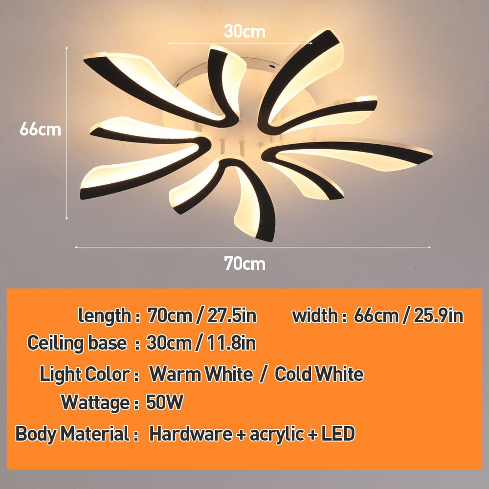 Novae Spiral LED Ceiling Light Geometric Modern Design