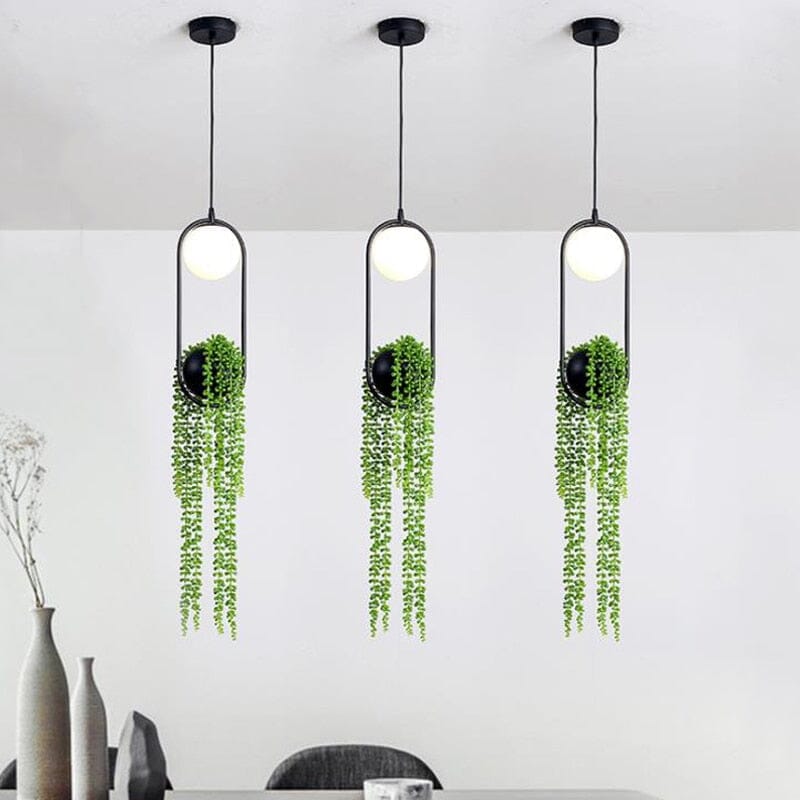 Verdant Glow Planter Pendant Light For Wall Display And Plants