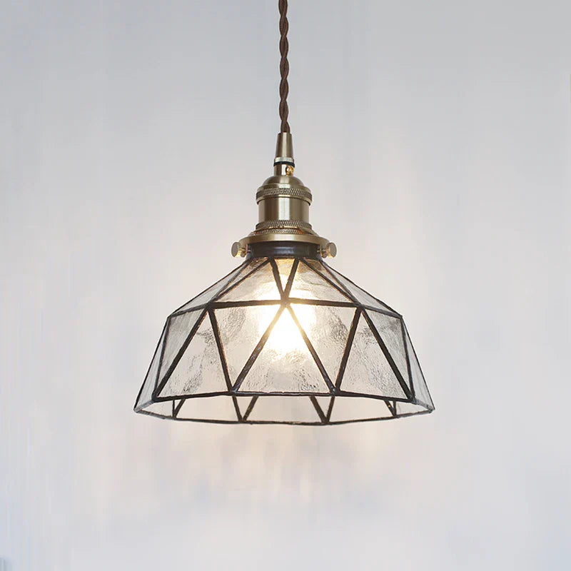 Lyra Vintage Loft Inspired Dome Pendant Lights With Glass And Copper Finish