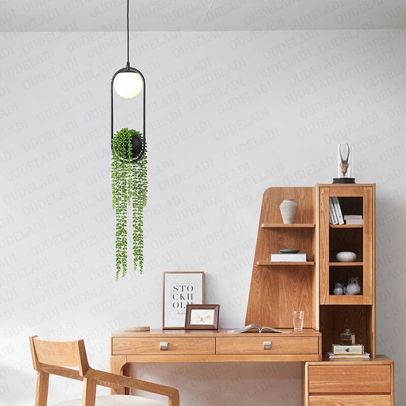 Verdant Glow Planter Pendant Light For Wall Display And Plants