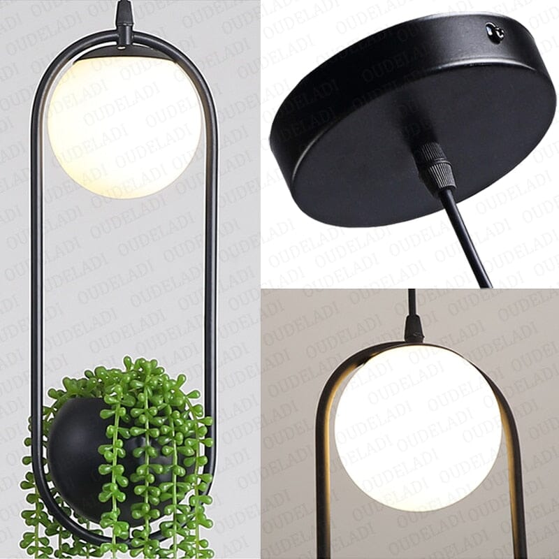 Verdant Glow Planter Pendant Light For Wall Display And Plants