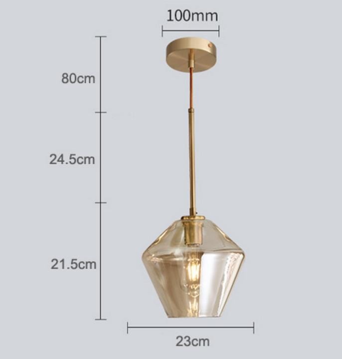 NovaLume LED Glass Pendant Light With Adjustable Height
