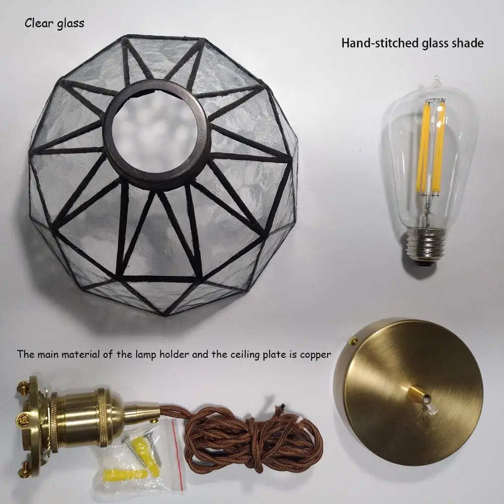 Lyra Vintage Loft Inspired Dome Pendant Lights With Glass And Copper Finish