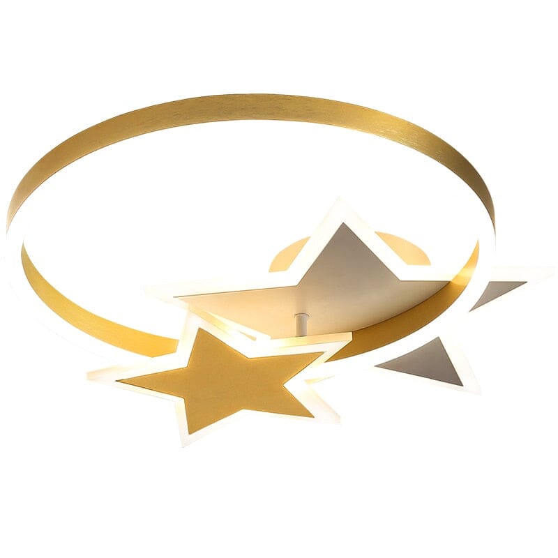 Aurelia Halo Ceiling Light With Interconnected Gold Rings