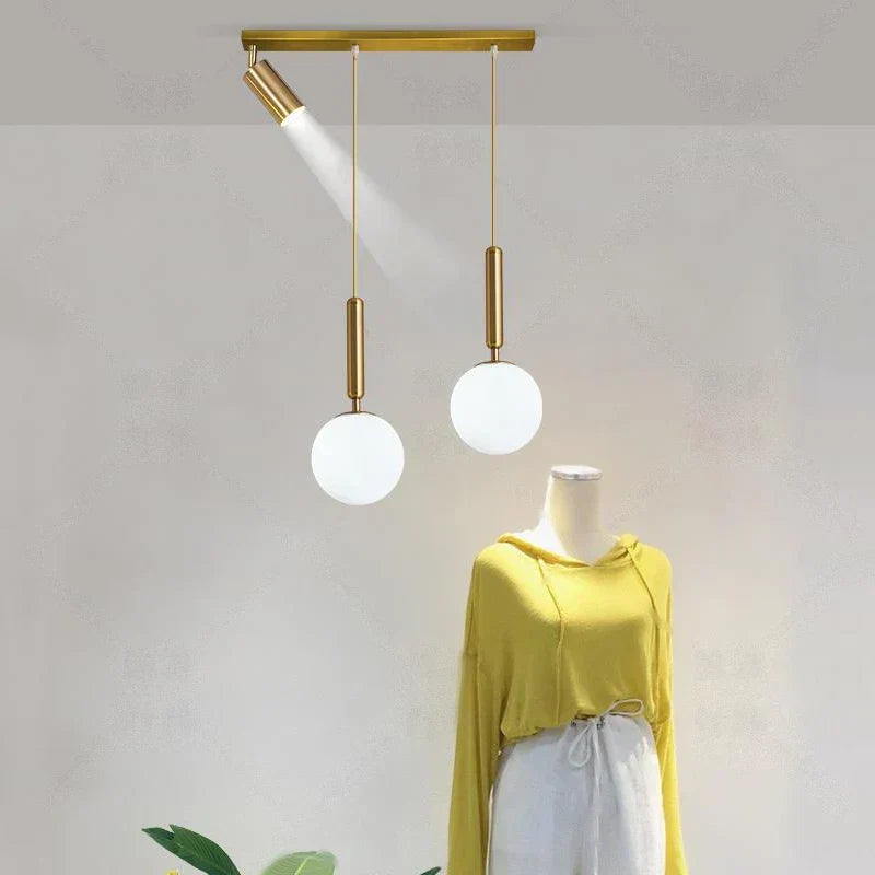 Lyra Three-Head Pendant Light With Glass And Metal