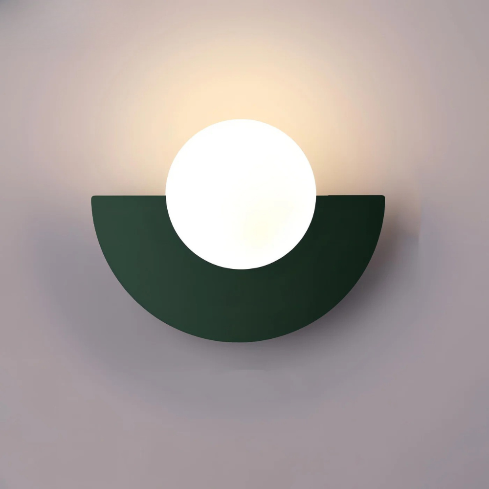 Half-moon wall lamp
