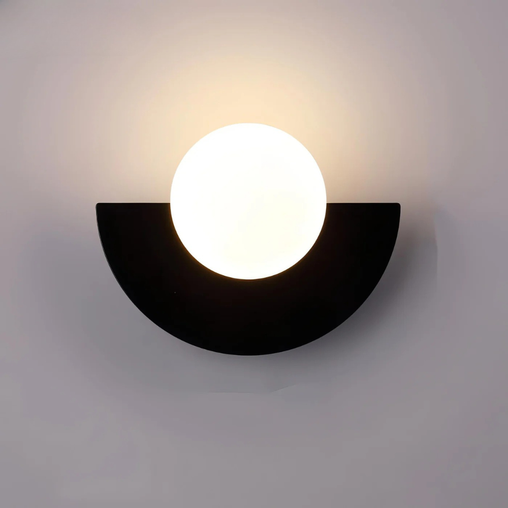 Half-moon wall lamp
