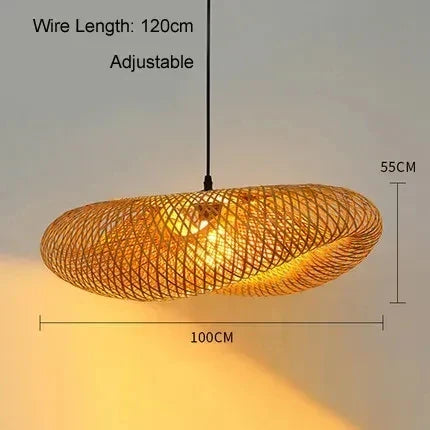 EcoLantern - Vintage Bamboo LED pendant light