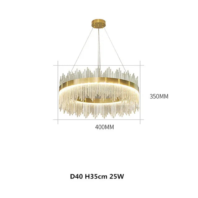 Astraeon Crystal Chandelier with Clear Glass Shade for Warm Enduring Glow