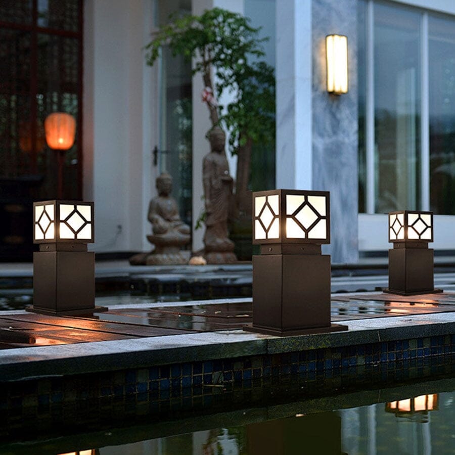 NovaHaven Square Courtyard Lamp for Patios and Walkways