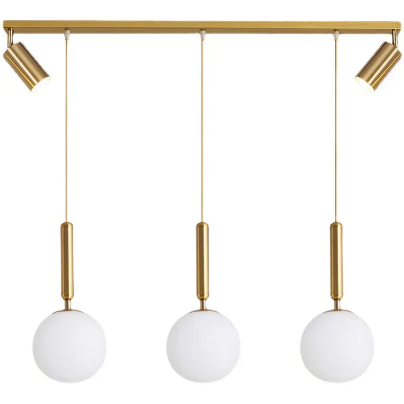 Lyra Three-Head Pendant Light With Glass And Metal