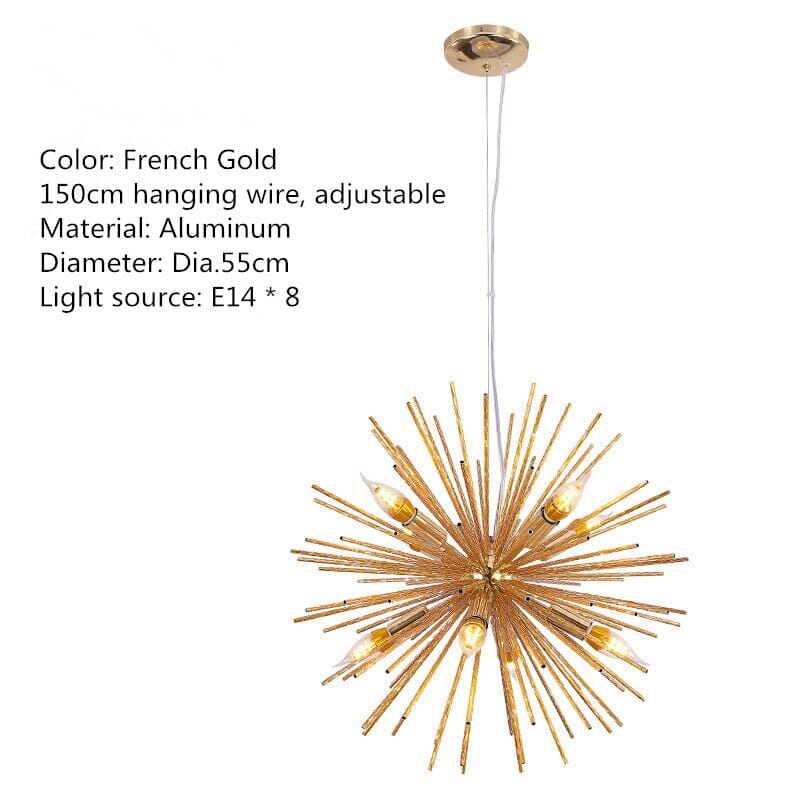 VeroLux Postmodern Firework Chandelier With Dynamic Light Play For Living Rooms