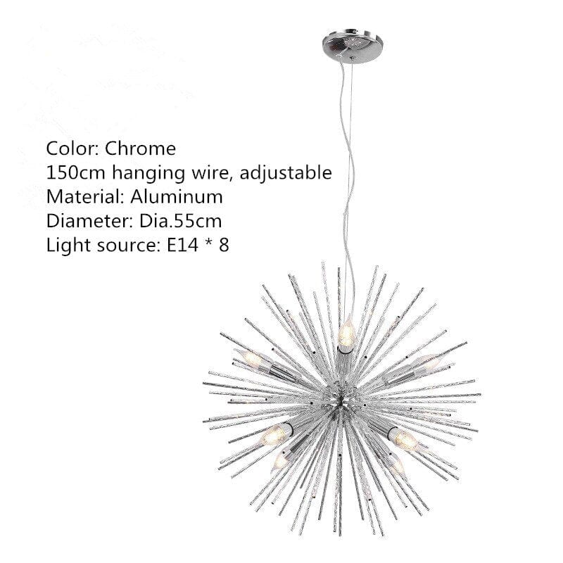 VeroLux Postmodern Firework Chandelier With Dynamic Light Play For Living Rooms