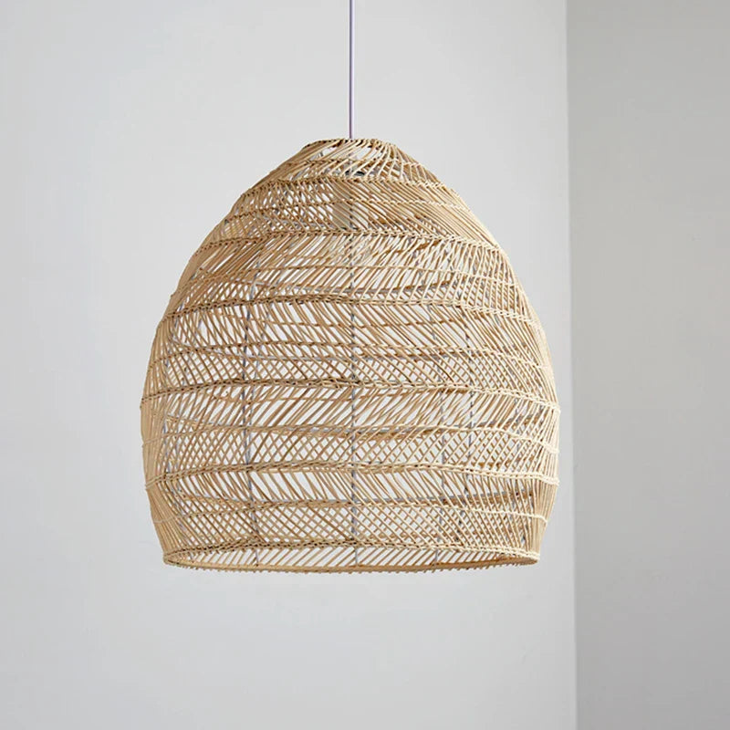Aurelia Rattan Pendant Light Handwoven Lightweight Eco Friendly Ceiling Fixture