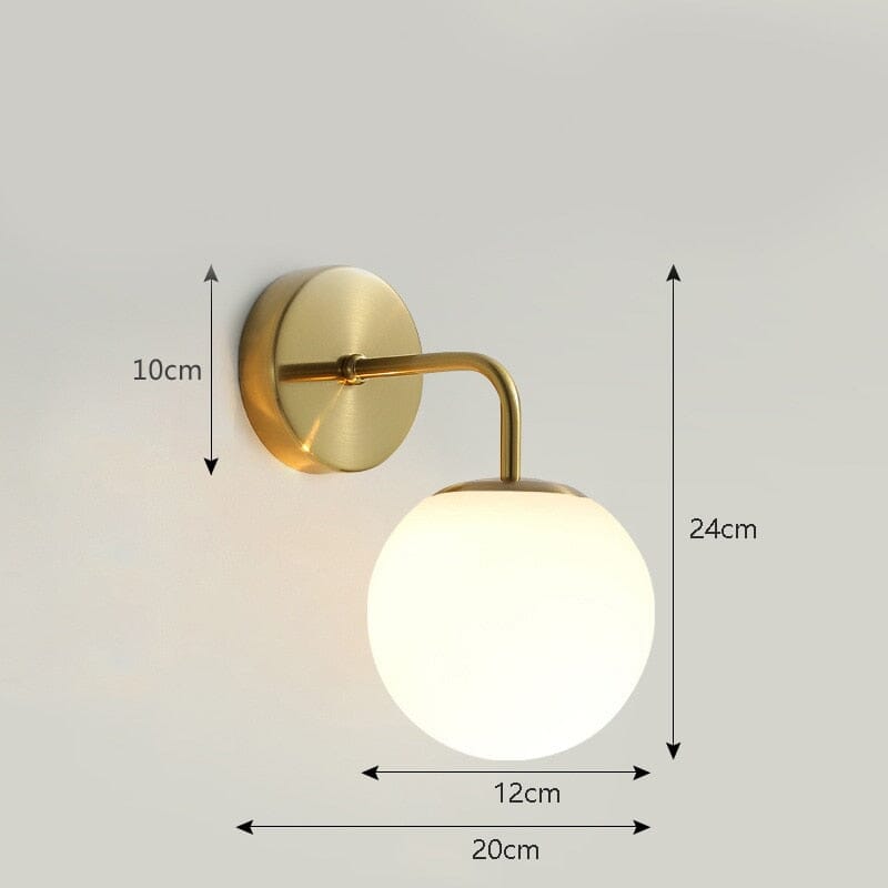 Ball Wall Light by Liora Minimalist Iron Fixture With Warm Glow