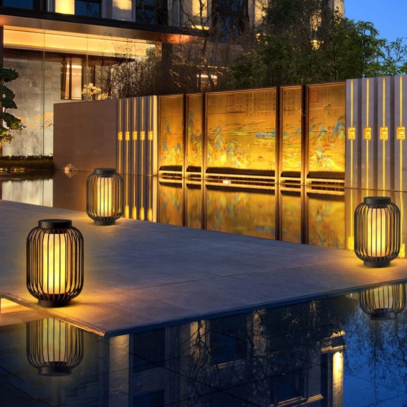 Novae Cage Lanterns Waterproof Outdoor Lighting for Patios