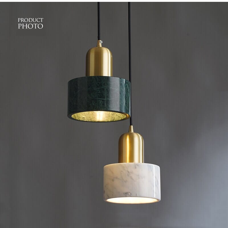 NovaMarble Pendant Light With Copper Body And Veining