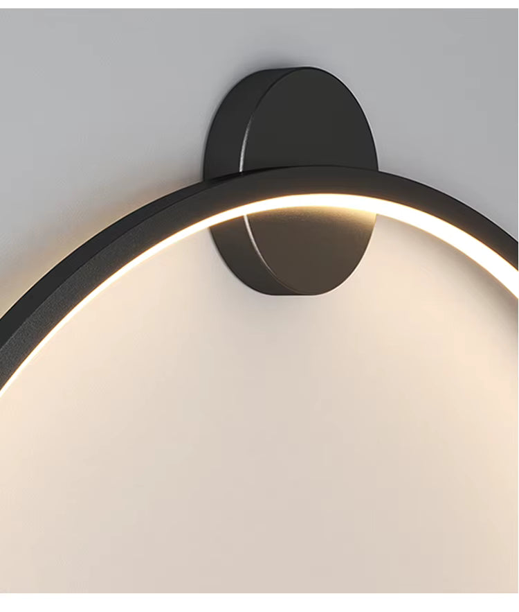 Moderne minimalistisk rund vegglampe