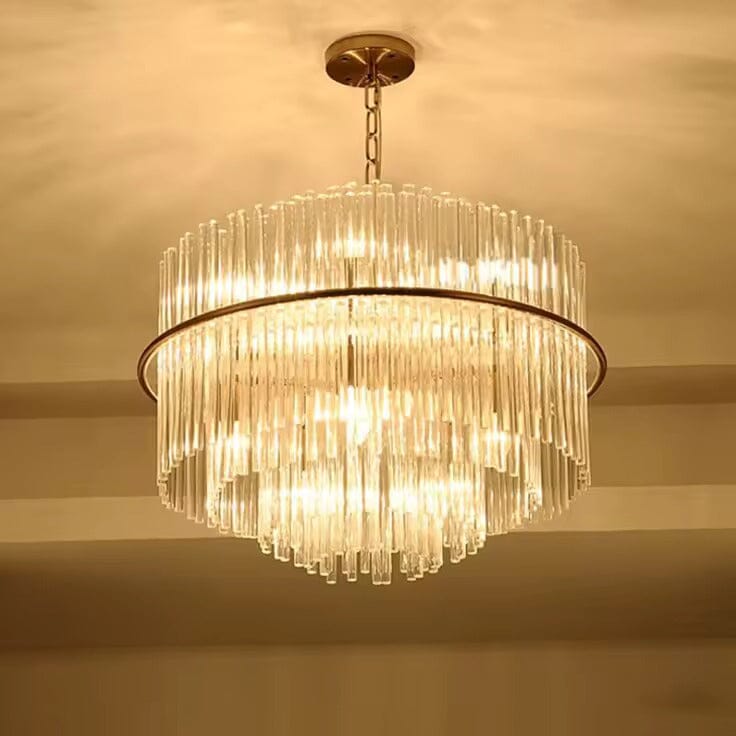 Luminara Crystal Droplet Chandelier In Gold Bronze