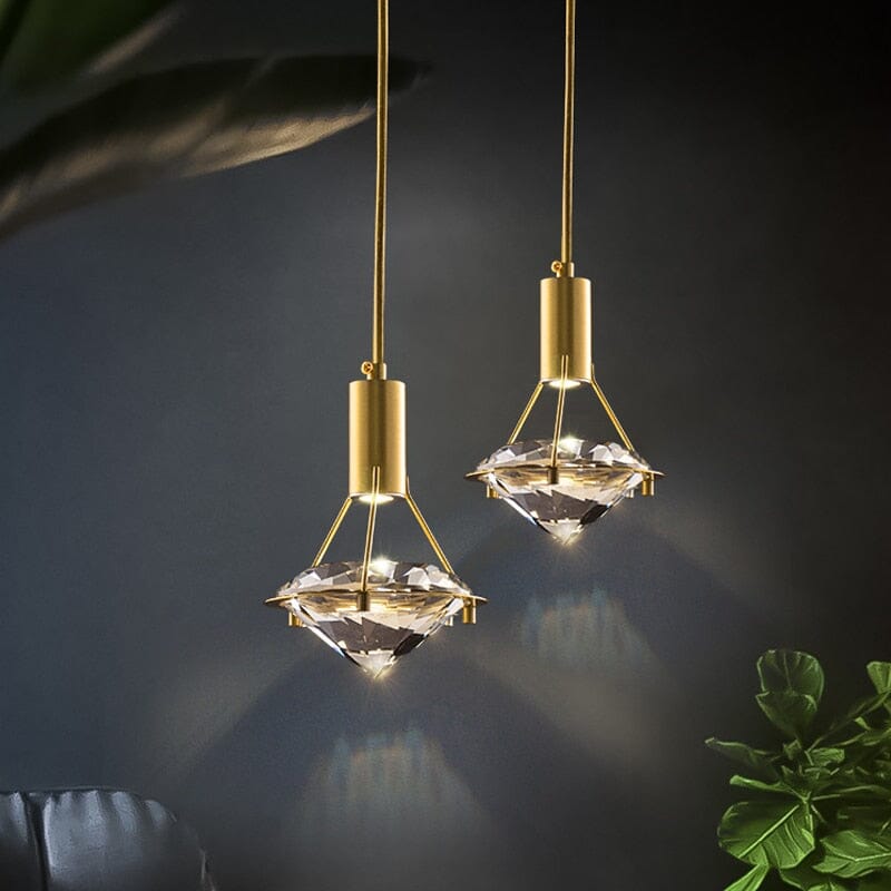 Aurelle Copper Crystal Pendant Light for Modern Homes