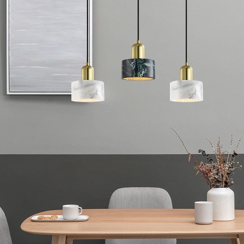 NovaMarble Pendant Light With Copper Body And Veining