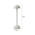 Lámpara de mesa alta con forma de hongo recargable