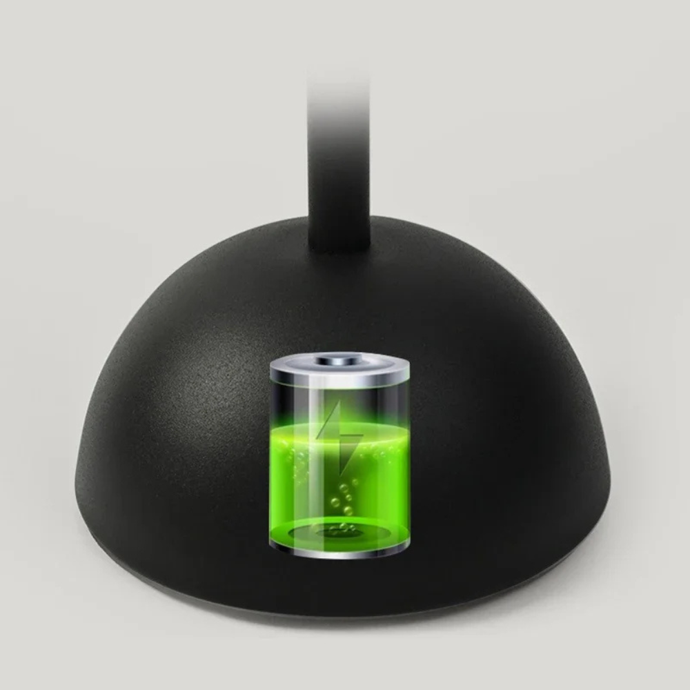 Lámpara de mesa alta con forma de hongo recargable