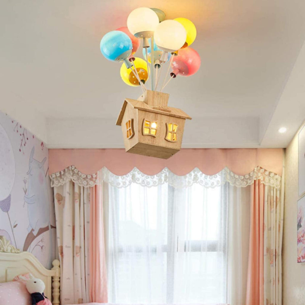 HolzZauber | Children's room LED ceiling light – dimmable with remote control, in balloon design