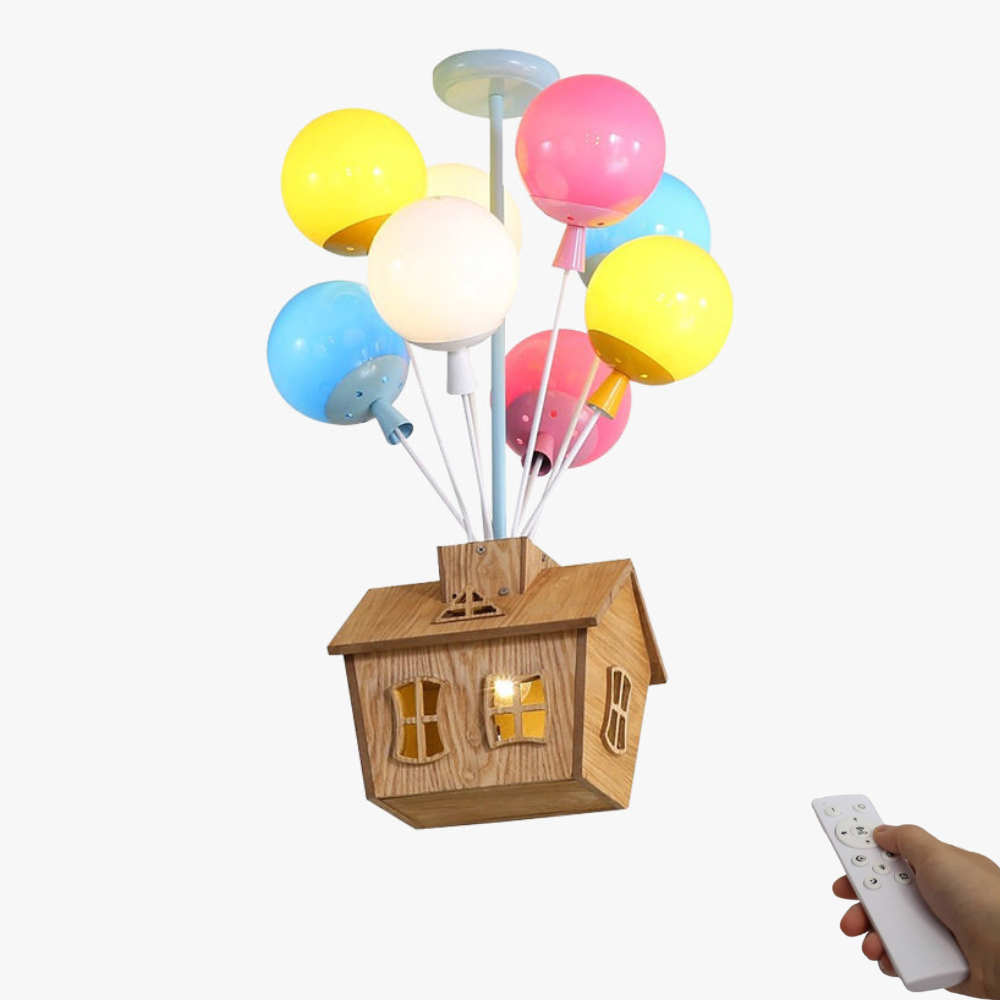 HolzZauber | Children's room LED ceiling light – dimmable with remote control, in balloon design