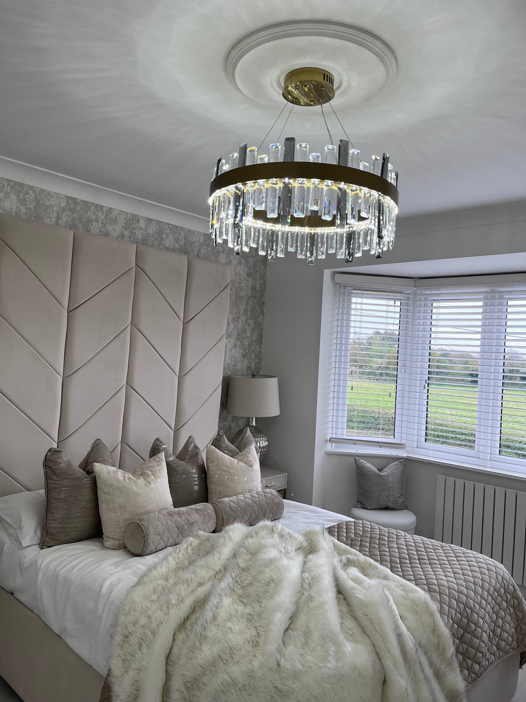 Aurelia K9 Crystal Chandelier With Gold Plated Stainless Steel